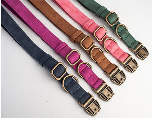 Cintas de hebilla de aleación acolchada de nailon con estampado sólido Collar de perro mascota de cuero grabado para mascotas - Product Image 2