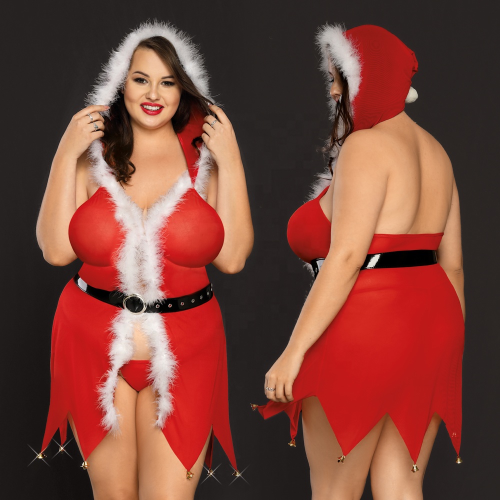 Plus Size Sexy Santa Claus Costumes - Women's Xmas Dress