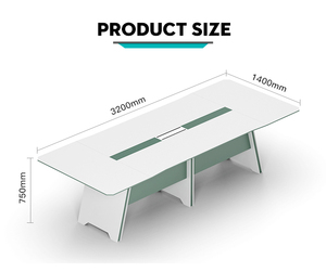 Table de conférence moderne de luxe en bois massif pour hôtel, école, maison, bureau et atelier, réunions de conseil d'administration pour 8 à 10 personnes - Product Image 3