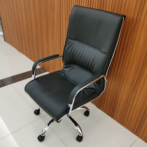 Silla de Oficina Ejecutiva Contemporánea de Cuero Sintético de Buena Calidad con Función Reclinable para Uso en Taller - Product Image 4