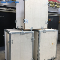 Caisse en bois contreplaqué Saifan sans clous, renforcée en acier zingué, pliable/démontable, haute capacité, certifiée, garantie 1 an