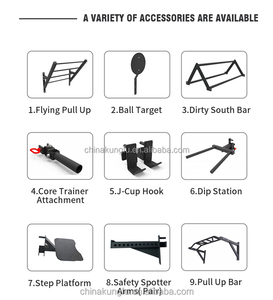 Rack de sentadillas personalizado Kungfu Fitness <span class=keywords><strong>con</strong></span> máquina Smith y cables, entrenador funcional multifunción todo en uno - Product Image 6