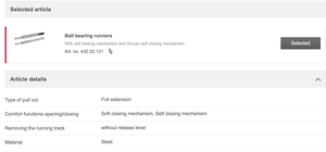 Correderas de Rodamiento de Bolas Hafele con Mecanismo de <span class=keywords><strong>Cierre</strong></span> Automático y <span class=keywords><strong>Cierre</strong></span> Suave, Deslizamiento de Tres Secciones - Product Image 4