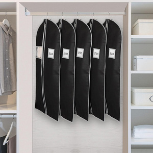 <b>Clothes</b> Protector Non-Woven Dust Cover Gray Rectangle Hook Type For Suit <b>Storage</b> Moisture Proof - Product Image 3