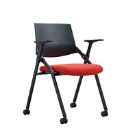 Chaise de formation scolaire empilable de haute qualité chaises de formation pliables de conférence en maille de bureau avec tablette d'écriture