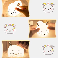 Lampe LED en silicone mignonne en forme de bière pour chambre d'enfant, veilleuse colorée à lumière douce et chaude, lampe décorative de chevet