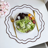 Napperons brodés de haute qualité Ychon, tissus lavables pour la maison, en polyester, pour table à manger