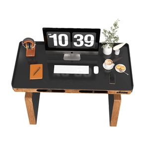 Supports en V Bureau moderne en bois à double moteur réglable pour le <span class=keywords><strong>travail</strong></span> <span class=keywords><strong>debout</strong></span> avec pieds de table trapézoïdaux JSD2-02-M4 - Product Image 2
