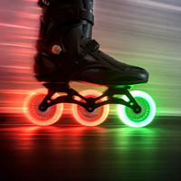 Roues de patins en ligne 72/76/80/110 mm à changement de couleur, clignotantes, en PU à rebond élevé, avec LED, vente en gros directe usine
