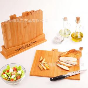 Bamboo Cutting Board With Storage Rack Rectangle <b>Wooden</b> Multifunction Kitchen Fruit Vegetable Baby Food Chopping <b>Block</b> - Product Image 4