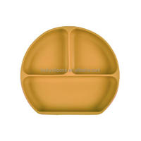 Ensemble de bols et assiettes pour enfants avec séparateurs en silicone sans BPA de qualité alimentaire, imprimé motif tétine, avec cuillère, produits de sécurité multifonctionnels pour bébés