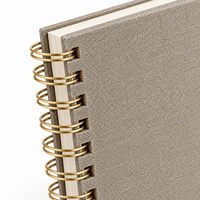 Planificateur personnalisé à couverture rigide avec reliure spirale, organisateur quotidien et hebdomadaire avec logo en feuille d'or, OEM