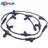 AOHUA câble solution design mâle femelle étanche IP65 T forme type 2 broches connecteur de câble séparateur