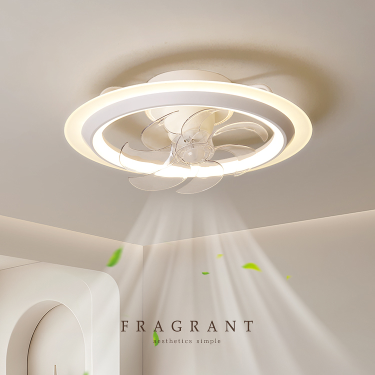 360° Oscillating Head 55cm 21inch 87W Morden Led Inner Ceiling Blade Ceilling Fan Lamp Remote Light Decoration Ceiling Rotation