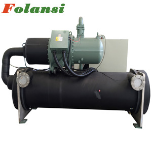 Refroidisseur à vis refroidi par eau de 280 kW, pompe à chaleur géothermique, pompe à chaleur eau-eau, chauffe-eau à eau salée - Product Image 5