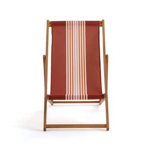 Tumbona de Playa Plegable de Madera con Respaldo Ajustable y Lona a Rayas con Certificación BSCI - Product Image 5