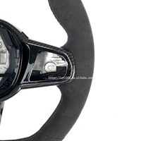 Setir Kemudi 3-Spoke Custom Warna Kulit Serat Karbon untuk M3/M4/M5 G10/G15/G20/G22/G30/G36/G42/G80/G82/G87 Tahun 2014-2024