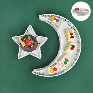 Eid Mubarak Moon Star Tray Islam Muslim Al Fitr Iftar Party Favors Ramadan Food Serving Tray
