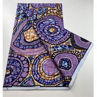 Tissus imprimés Grand Wax Fashion Glitters, Textile Hollandais, Tissu Africain à Carreaux en Coton, Véritables Imprimés Wax