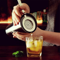 Filtre à glace professionnel en acier inoxydable pour cocktails, écologique, réutilisable, durable, filet de retenue de glace de 210 mm pour mélangeur