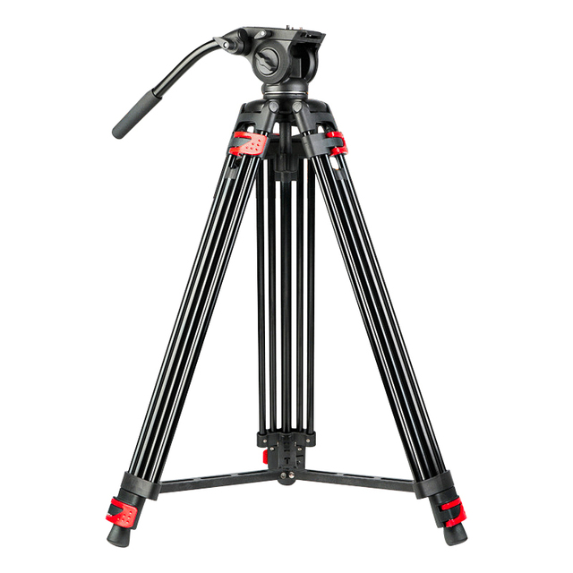 OEM Photography Camera 1.8m Professional Heavy Duty Aluminum Alloy Camera Video Tripod with Panoramic Fluid Damping Head