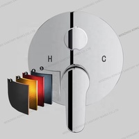 Panneau de douche de bain dissimulé avec robinet pluie LED douchette à main sanitaire et Cupc Soft & Jet Spray Patterns