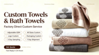 Premium Luxury 3-Piece 100% Cotton Woven Quick-Dry Solid Color Bath Towel Set in Black Ultra Soft for Spa Hotel and Home Use