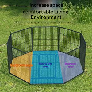 Clôtures solides pour chiens avec inserts, barrières d'isolation, clôtures intérieures et extérieures pour chiens de taille moyenne et grande - Product Image 3