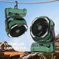 Nouveau ventilateur de camping 2026 avec oscillation automatique à 100 vitesses, lumière LED, affichage numérique, grande capacité, rechargeable, pour extérieur - Direct Usine