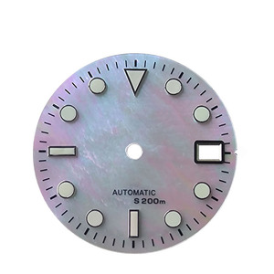 Horlogemaker produceert wijzerplaat van natuurlijk blauw parelmoer met aangepaste logo's in bulk. - Product Image 5