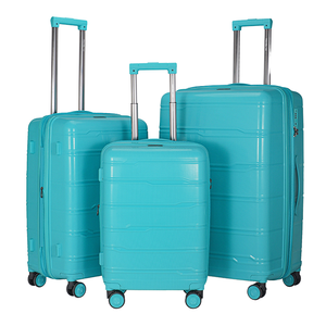 Ensemble de 3 valises rigides en polypropylène, légères, avec roulettes pivotantes à 360 degrés, style simple et classique, fabriquées en Chine - Product Image 2