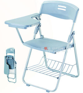 Chaise d'école en cuir pour étudiants, meuble avec planche à écrire et panier à livres, bureau d'écriture en français - Product Image 6