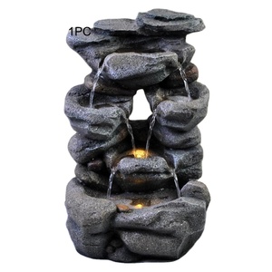 Fuente de agua de resina de roca Artificial para exteriores, decoración para otoño, mesa exterior, interior, nueva - Product Image 2