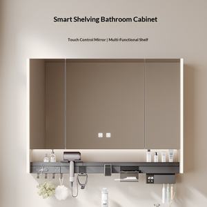 <span class=keywords><strong>Lavabo</strong></span> et meuble de salle de bain mural en bois massif multi-niveaux, moderne et minimaliste, avec <span class=keywords><strong>lavabo</strong></span> intégré en céramique - Product Image 4