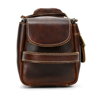 Sac de voyage et trousse de toilette en cuir pour homme, décontracté, avec fermeture éclair et nombreuses poches