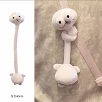 Pendentif Peluche Animal à Col Long Original de 40 cm, Porte-clés Doux en Peluche, Décoration Mignonne de Dessin Animé, Cadeau d'Anniversaire Créatif pour Adolescents
