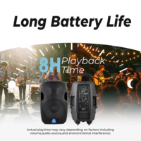Bocina Portátil Activa de Carrito Accuracy Pro Audio CMB15AUH de 15 Pulgadas y 120W con Batería Inalámbrica de Plástico para Exteriores