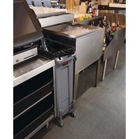 Seau de rangement en plastique industriel à ouverture supérieure Rubbermaid Lebomei, carré, avec ventilation, 87L, pour la collecte des déchets