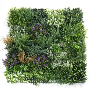 CGUV 1m * 1m su misura pannello di erba verde artificiale parete verticale giardino parete verde