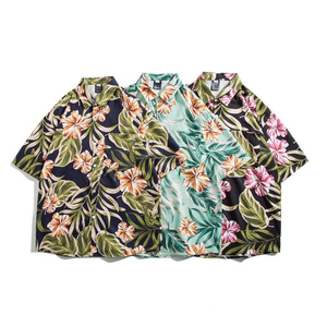 American Size Hawaiian <b>Shirt</b> Custom Polyester Aloha <b>Shirt</b> Multi-color Men's <b>Shirt</b> - Product Image 1