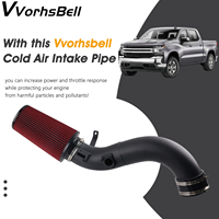 Kit d'admission d'air froid diesel AOSU, filtre rouge/noir, haute qualité, neuf, garantie 1 an, Chevy GMC 2500HD 3500HD Duramax 6.6L LML
