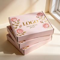 Boîte de beauté rose de luxe avec estampage à chaud, expédition rapide en 72h, boîte de beauté en carton anti-écrasement, vente en gros