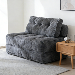 Ghế sofa giường đơn kiểu <span class=keywords><strong>futon</strong></span> nhà máy Đông Quan, chất liệu nhung tăm, gấp gọn, tiết kiệm không gian, đa chức năng - Product Image 2