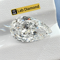 Joya Messi, Diamante CVD Suelto en Forma de Pera, 0.5ct, Color D, VS2, Corte Excelente, Diamante Cultivado en Laboratorio