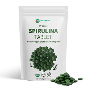 <span class=keywords><strong>Comprimés</strong></span> de <span class=keywords><strong>spiruline</strong></span> biologique à marque privée, riches en protéines, en fer et en minéraux, bien-être quotidien, <span class=keywords><strong>1000</strong></span> unités - Product Image 1