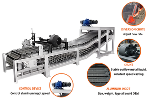 Machine de coulée continue d'aluminium pour le recyclage automatique des déchets, four de fusion, ligne de production, garantie d'un an - Product Image 2