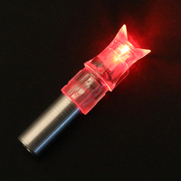 Batterie convertible flèche rougeoyante Nock équipement de chasse lumière LED pour tir à l'arc 6.2mm 7.6mm queue de flèche lumineuse