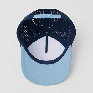 Casquette de golf personnalisée à 5 panneaux avec cordon, logo en caoutchouc PVC, respirante, perforations découpées au laser, réglable, à fermeture snapback, casquette de baseball perforée - Product Image 4