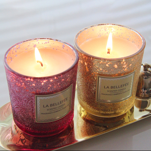 Velas Aromáticas de Lujo en Vaso con Recubrimiento Dorado, Velas de Cera de Soja con Aceites de Fragancia, Aromaterapia, Velas Aromáticas en Frasco de Vidrio - Product Image 2