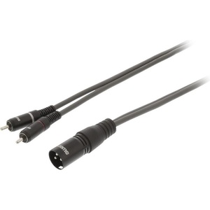 Cable de audio Sweex XLR de 3 pines macho a 2x RCA macho, 10m, conector de audio estéreo - Product Image 1